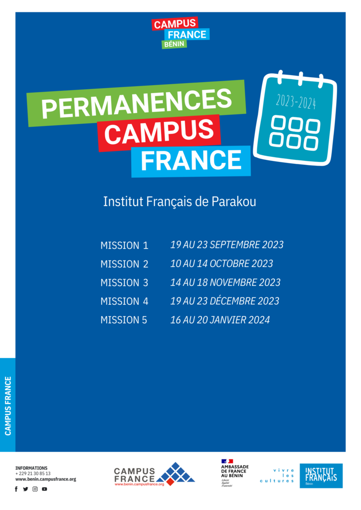 Planning Permanences de Campus france à Parakou